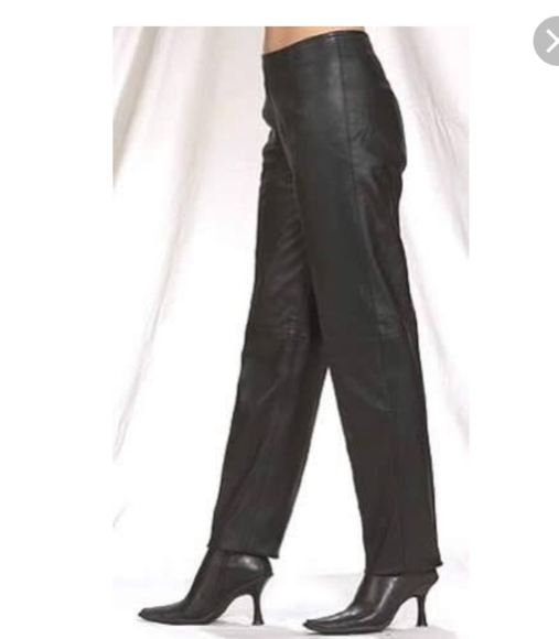 AT 100% Calfskin Leather Pants - Picture 1 of 8